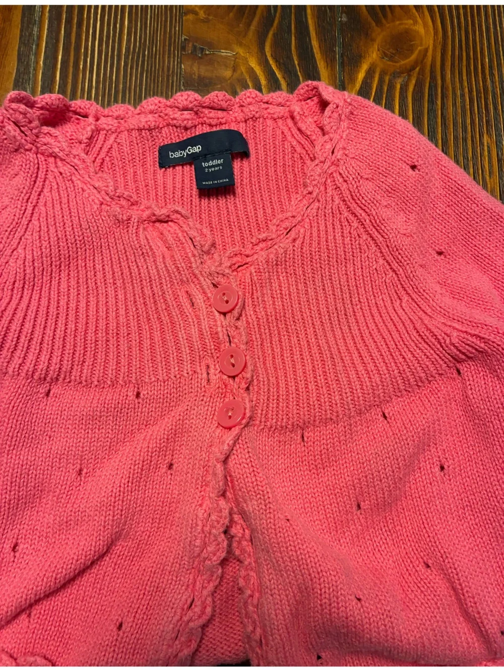 Pink Cropped Knit Cardigan 2t